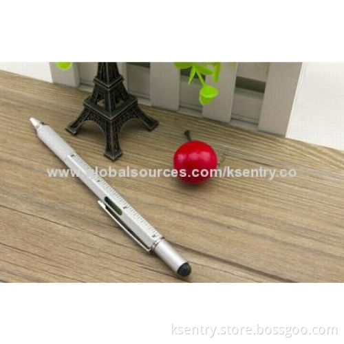 Double-end Screwdriver with Multifunctional Stylus Pen and Ballpoint Pen and Spirit Lever and Ruler